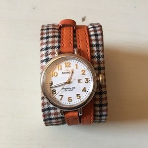 Shinola/Detroit wrap around watch.